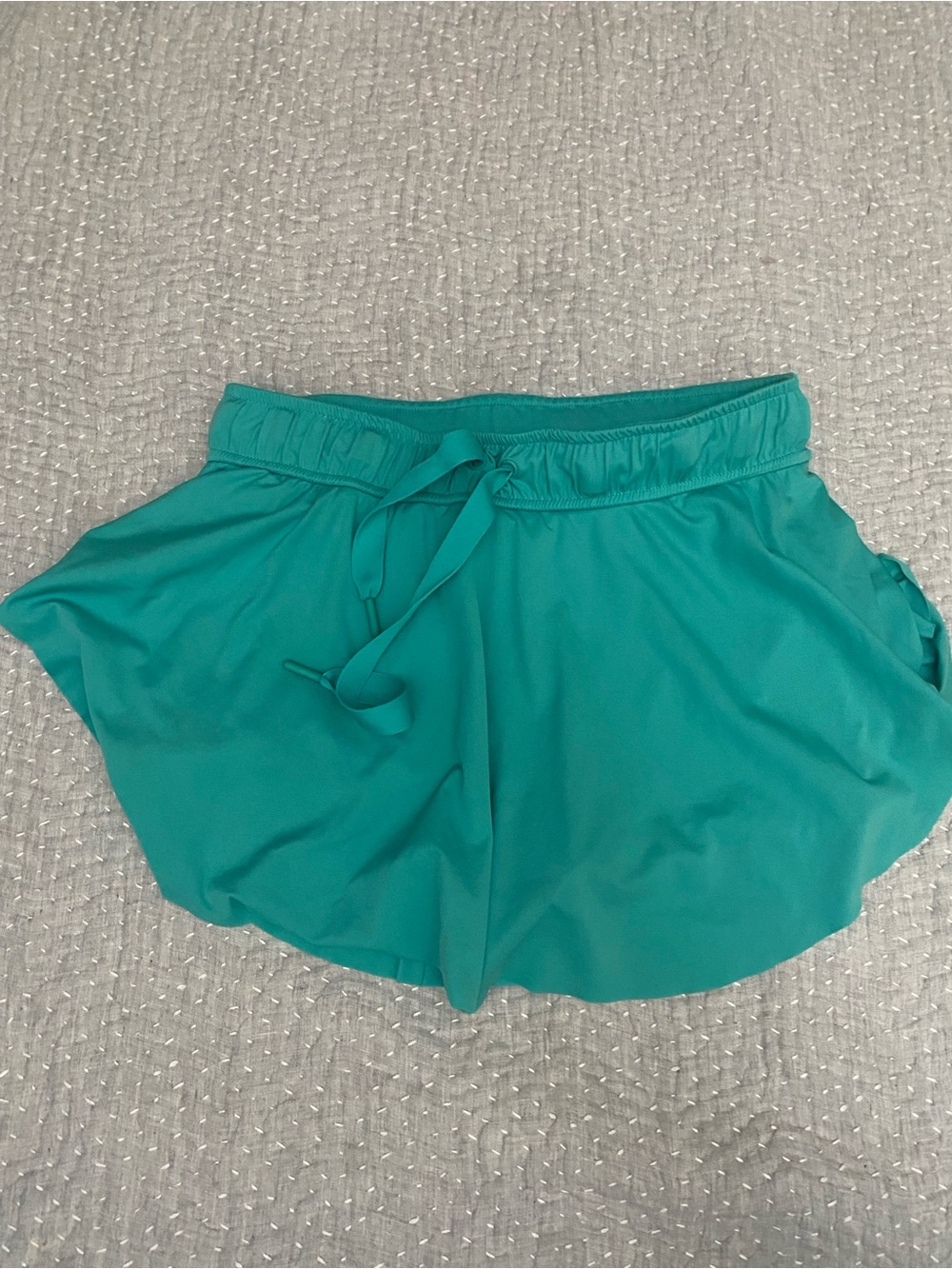 FP Movement Women’s Teal Green Athletic Running Shorts – Elastic Waist